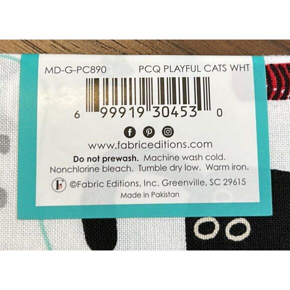 NEW Create It Fat Quarter 18"x21" Cotton Playful Cats Precut Fabric MD-G-PC890 - Picture 9 of 9
